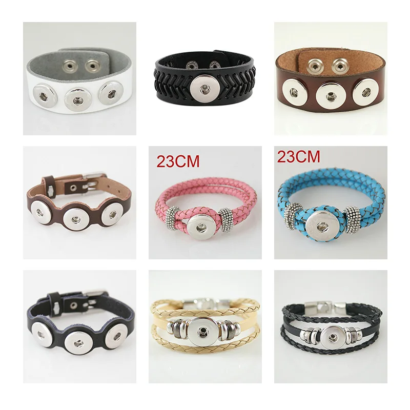 

New Fashion 20mm 18mm Snap Button Bracelet DIY Jewelry 5pcs/lot KD3001