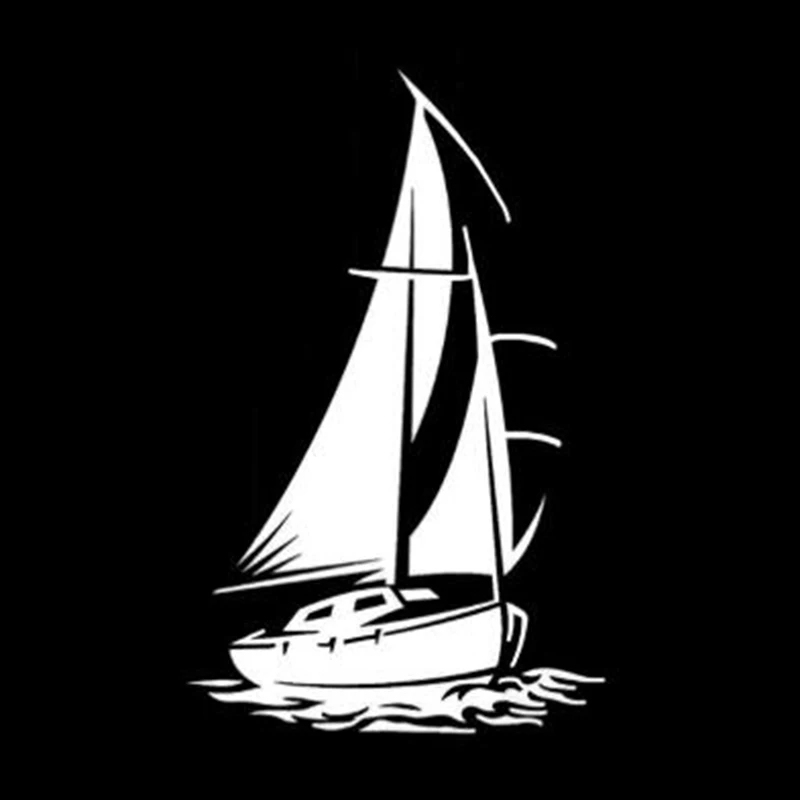 Черная/Серебристая забавная виниловая наклейка C182 для яхты лодки морского