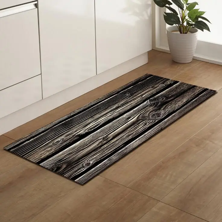 Нескользящий современный кухонный коврик для гостиной Раскрашивание по дереву