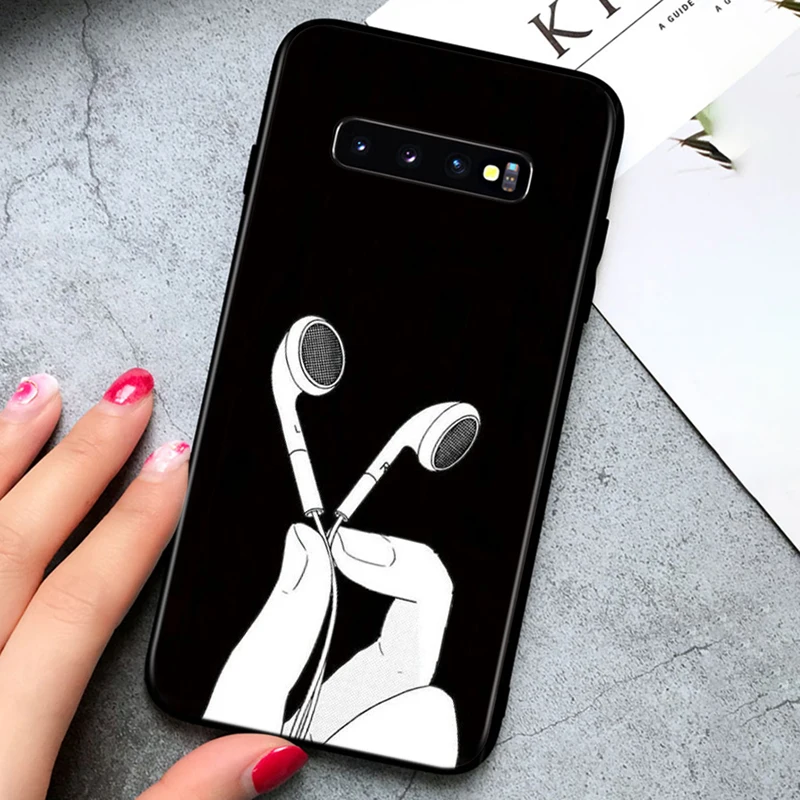 

Silicone shell kpop Love on the finger for Samsung Galaxy Note 10 PLus 9 8 S10 5G S9 S8 S7 Plus Edge Phone Case