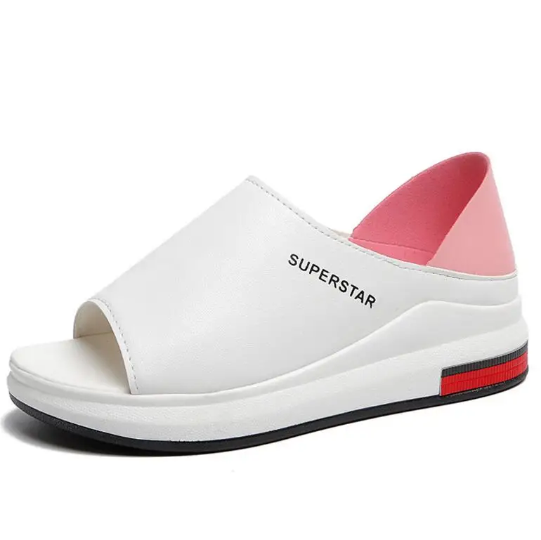 

New Fashion Women Sandals Summer Platform Sandal Shoes Woman Peep Toe Leather Beach Flat Casual Sandalias Mujer Plus Size