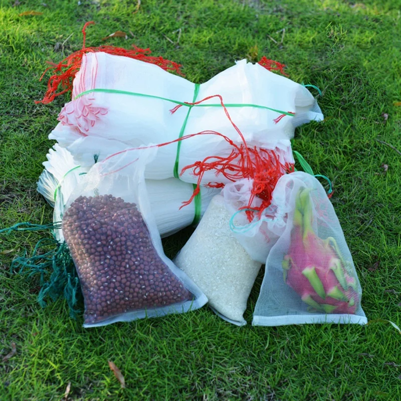 

100Pcs Fruit Protection Bag Small Bag Growing Bag Agricultural Pest Control Anti-Bird Net Bag 15X10cm