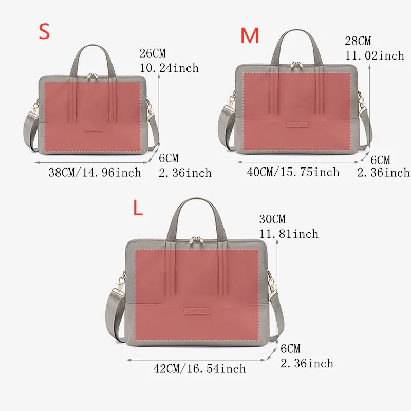 Moisture-Proof Briefcases Portable Women Shoulder Bags Travel Convenient Document Laptop Charger Mobile Power Storage Organizer