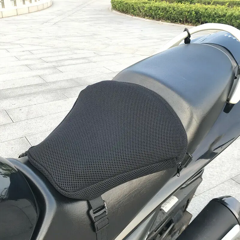 

Motorcycle Air Pad Breathable 3D Seat Inflatable Cushion Cover Mesh PU leather