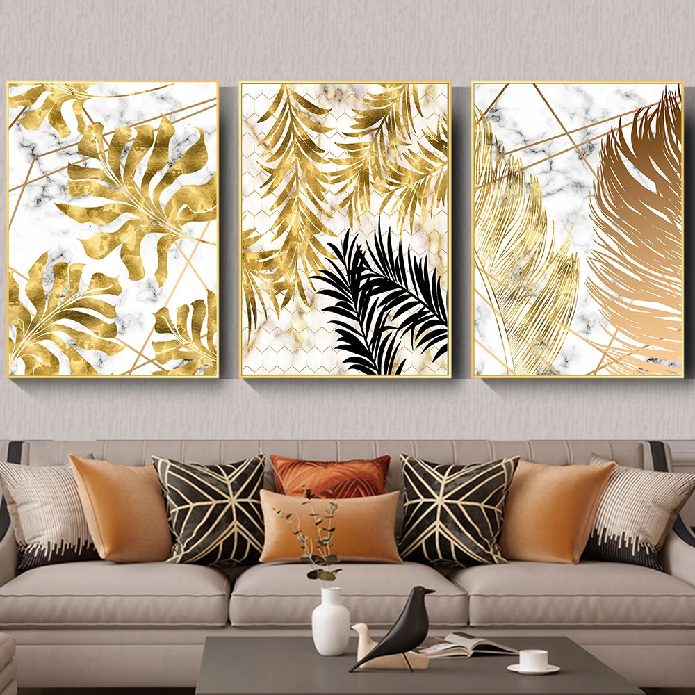 

Landscape Canvas Painting Golden Leaves Posters and Prints Wall Art Decorative Color Living Room Corridor Decor Bedroom Pictures