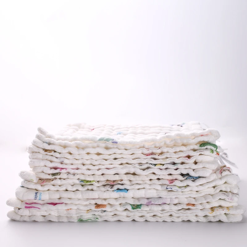 5 шт. хлопковый марлевый Детский платок с принтом слюнявчик полотенце для