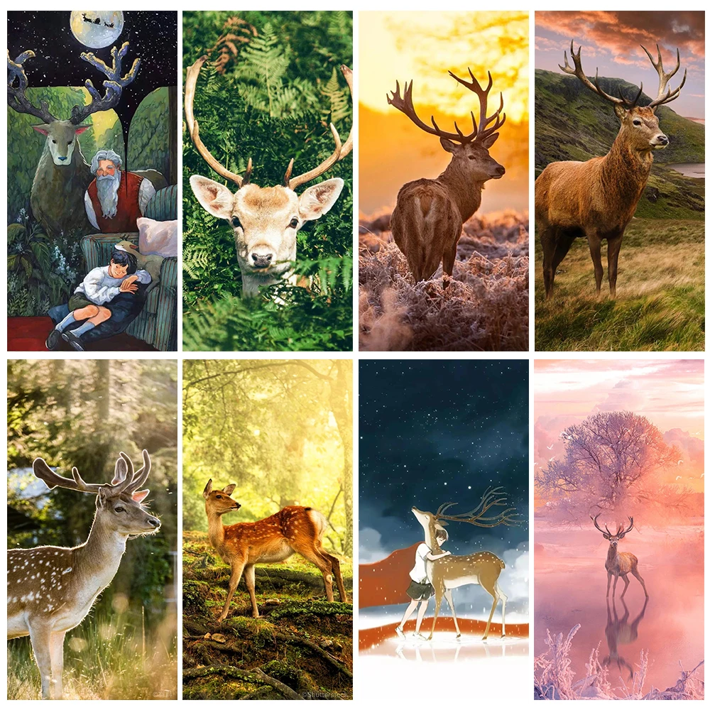 

5D Animal DIY Diamond Painting Elk Diamond Embroidery Painting Exquisite Handmade Home Decoration Ornaments