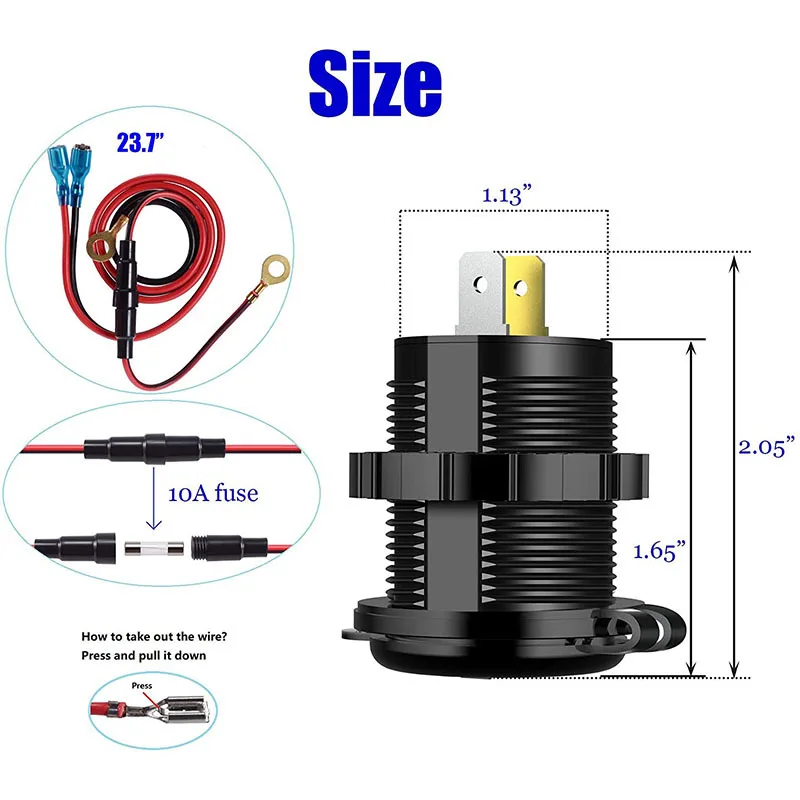 Универсальное автомобильное зарядное устройство с двумя USB-портами 36 Вт 3 0 12 В |