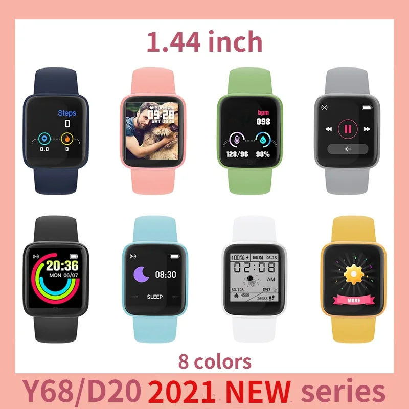 

High-end Smart Watch Waterproof Heart Rate Tracker-Fitness Wristband for Women Men Fashion Multi-functional Bluetooth Clock Y68
