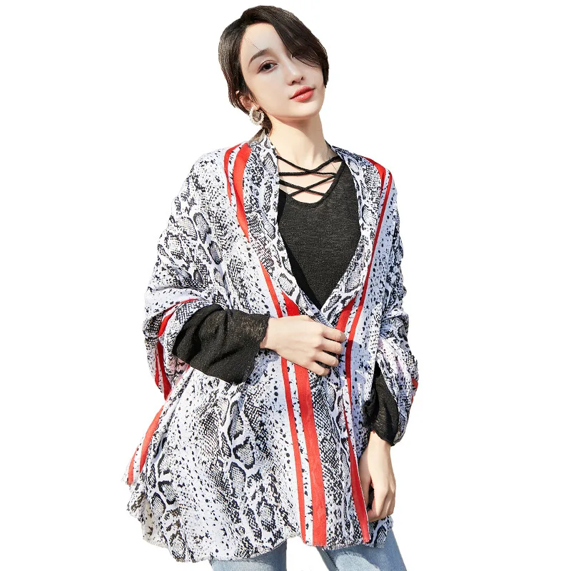 

2020 chun xia printed cotton and linen joker to scarf down the silk fabric travel is prevented bask in cape female 2323