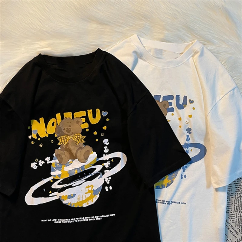 Летняя футболка большого размера с рисунком для женщин одежда из полиэстера