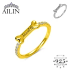 AILIN 2020 18K позолоченные персонализированные кольца, Женское кольцо, серебряное кольцо с именем собаки с лапой, Индивидуальные ювелирные изделия, подарки