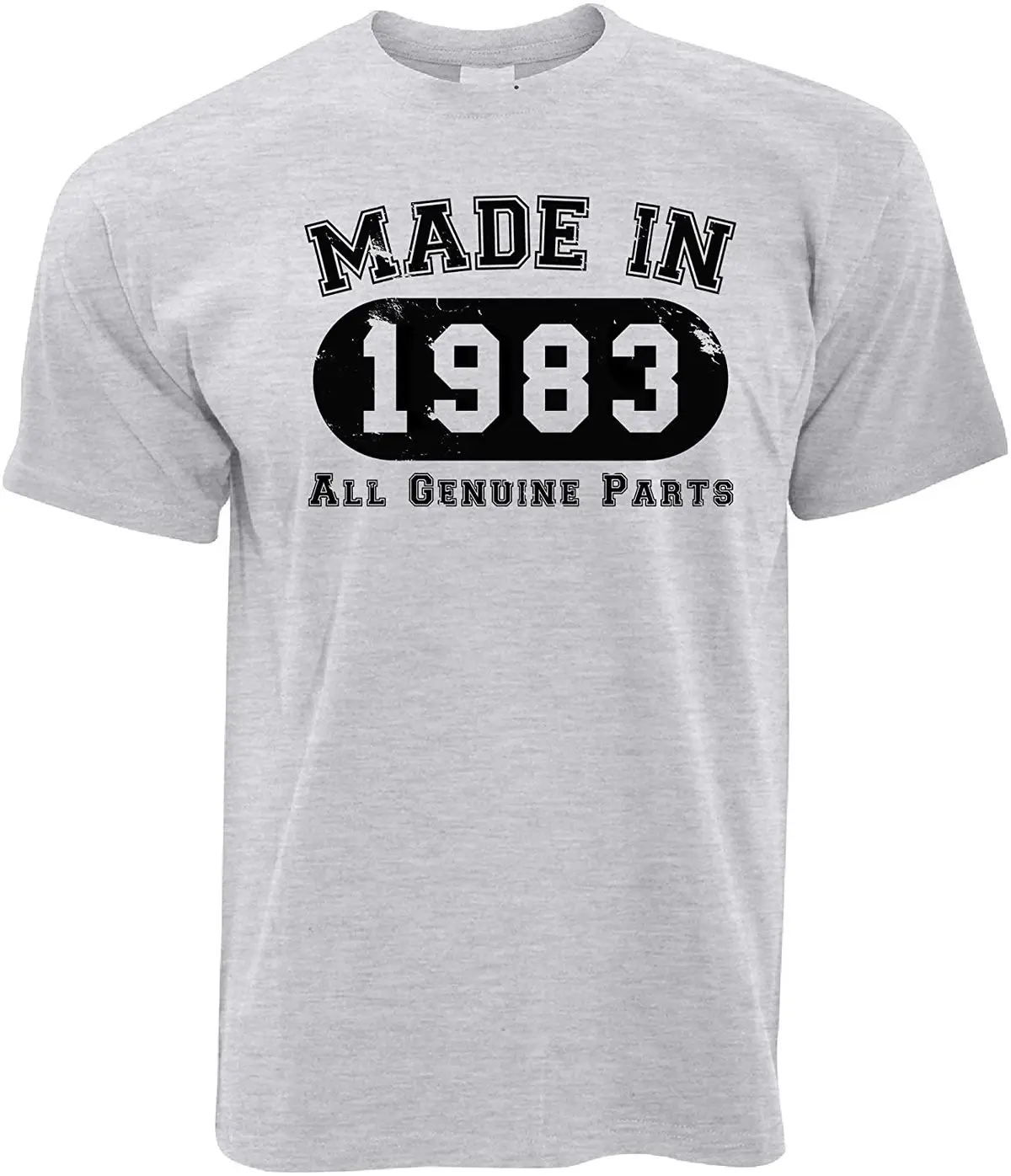 

Birthday T Shirt Made In 1983 All Genuine Parts 2020 Summer T-shirts Men Harajuku Funny Print Tshirt 100% Cotton Tee Homme Tops