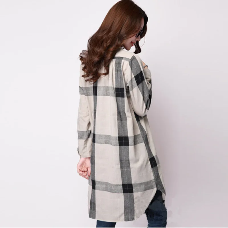 #2838 весна осень хлопок лен длинные рубашки для женщин с длинным рукавом