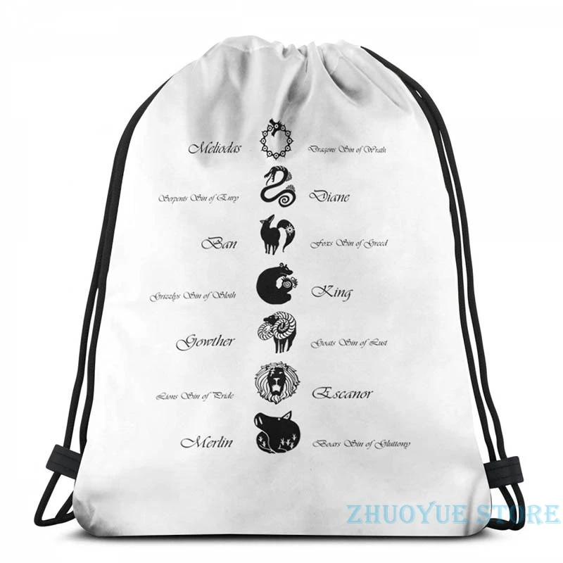 Забавный рюкзак с графическим принтом семь смертных грехов USB-зарядкой мужские