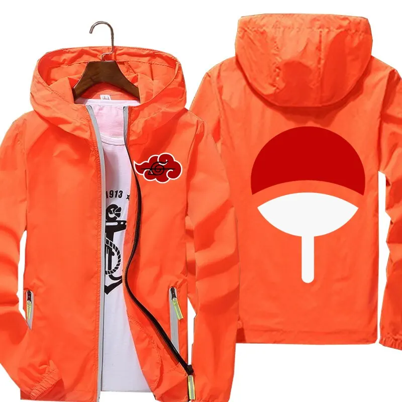 Мужская ветровка с принтом itachi 1 демисезонная брендовая светоотражающая куртка