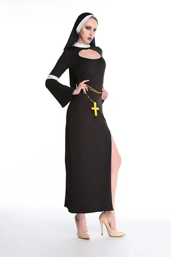 Новинка 2019 популярная Арабская одежда черное сексуальное католический монах