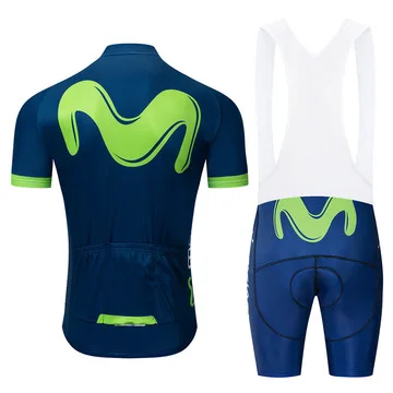 Велосипедный костюм с зелеными звездами для мужчин и женщин коротким рукавом