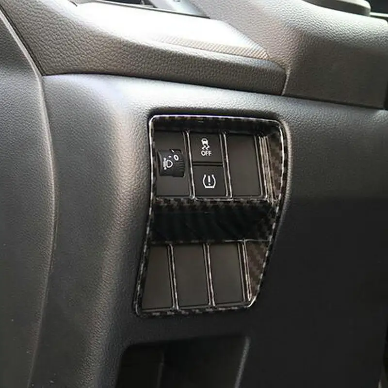 

SBTMY Automobile headlamp switch panel carbon fiber decorative frame For HONDA CRV CR-V 2017 2018 Auto accessories