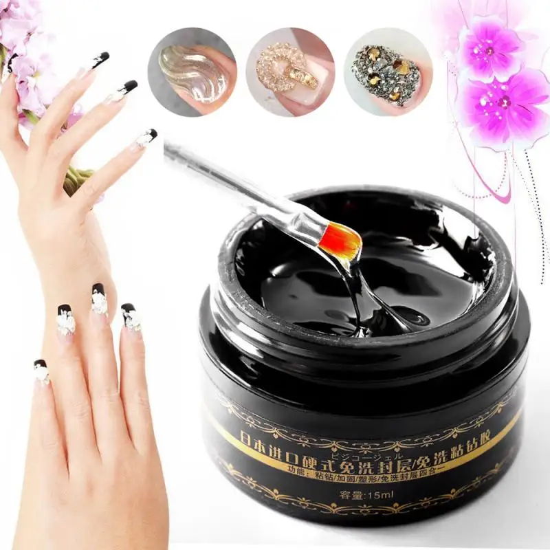 Гель для ногтей японский твердый не очищающий герметик усиленная липкая дрель