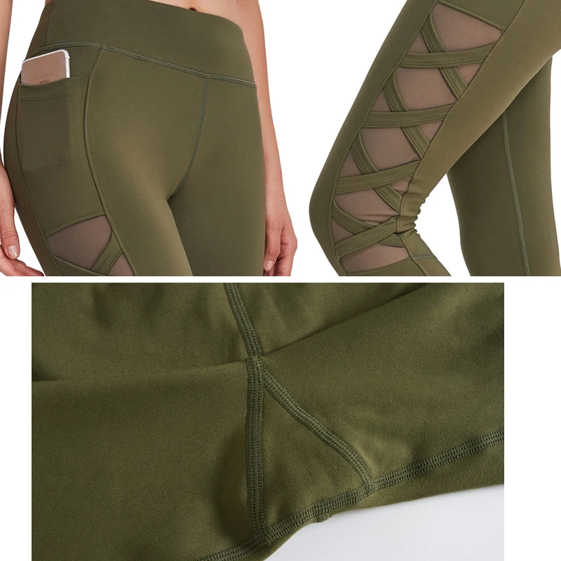 Новый Для женщин женские брюки для занятий йогой и спортом бега леггинсы фитнеса