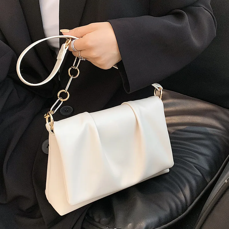 

Net Red Bag Summer 2021 New Trendy Fashion European and American Ladies Luxury One-shoulder Small Square Bag Fold Messenger Bag
