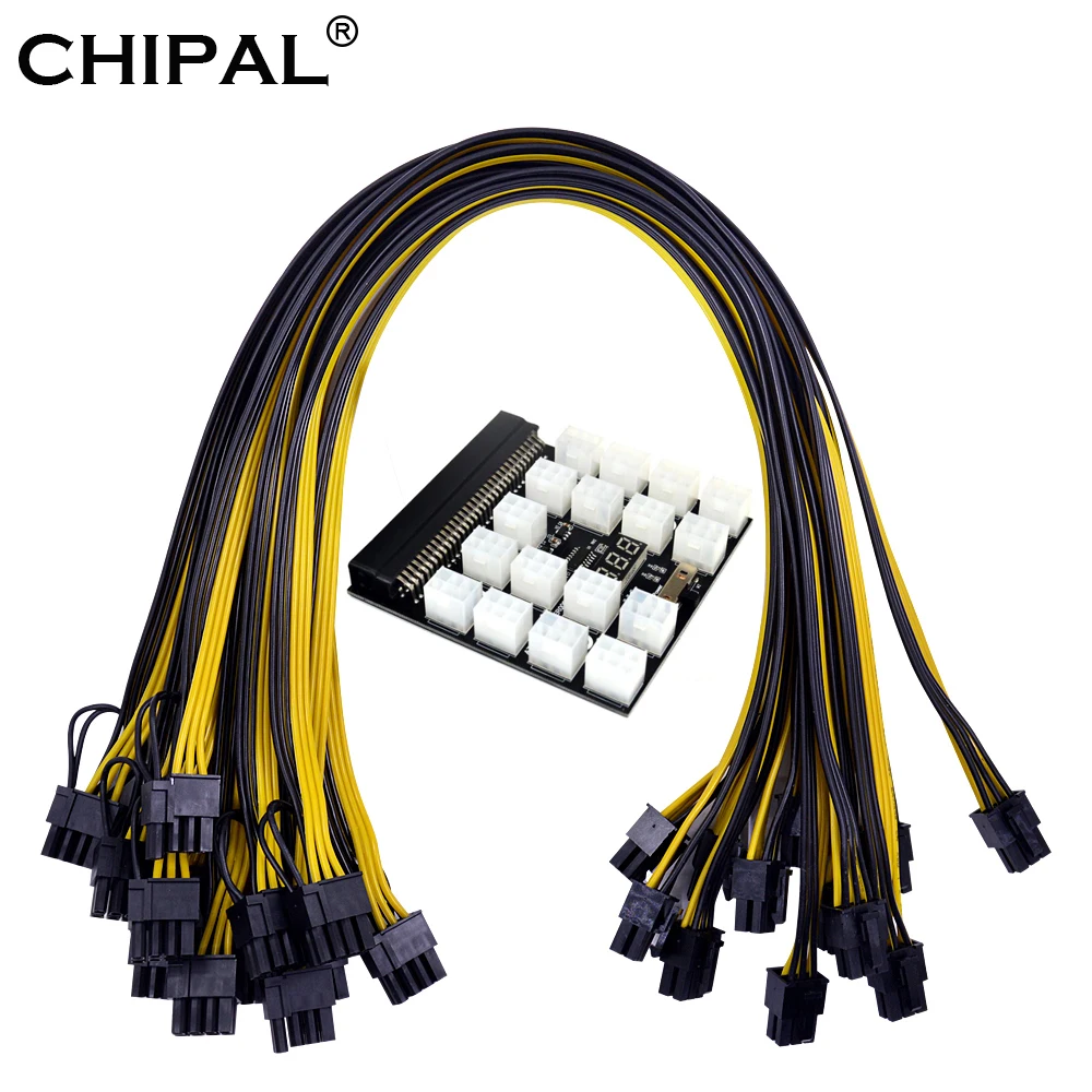 CHIPAL Power Module Breakout Board for HP 1200W 750W PSU Server Conversion with 17/12 50cm 6pin Connector Video Card | Компьютеры и
