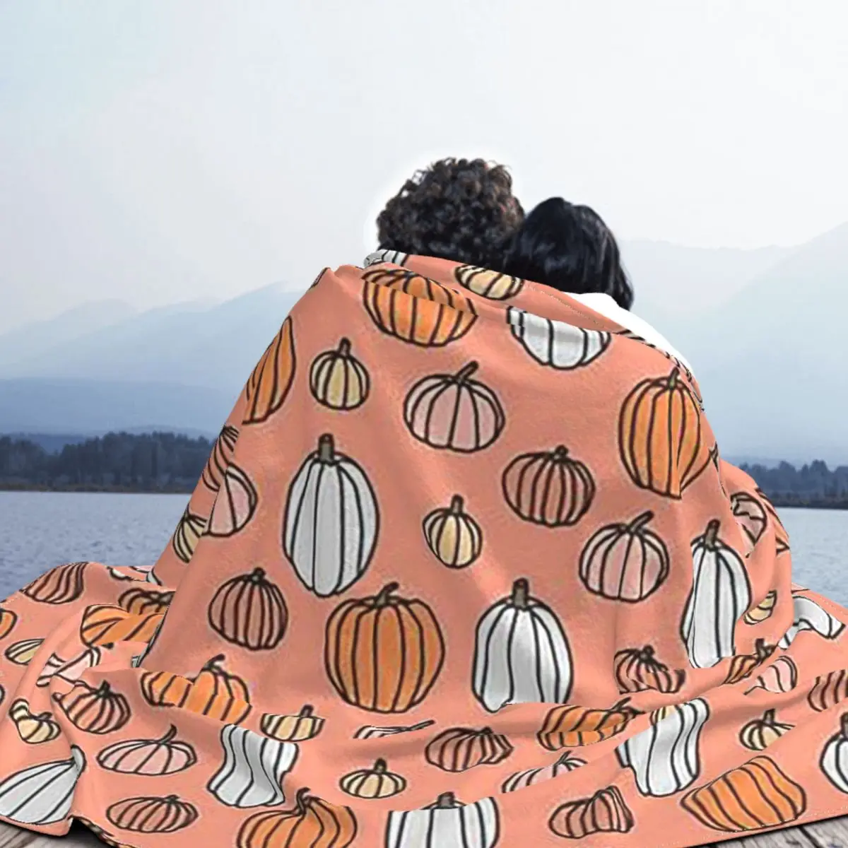 Happy Halloween Christmas Gifts Blanket Flannel Print Pumpkin Multi-function Lightweight Throw for Home Travel Rug Piece | Дом и сад