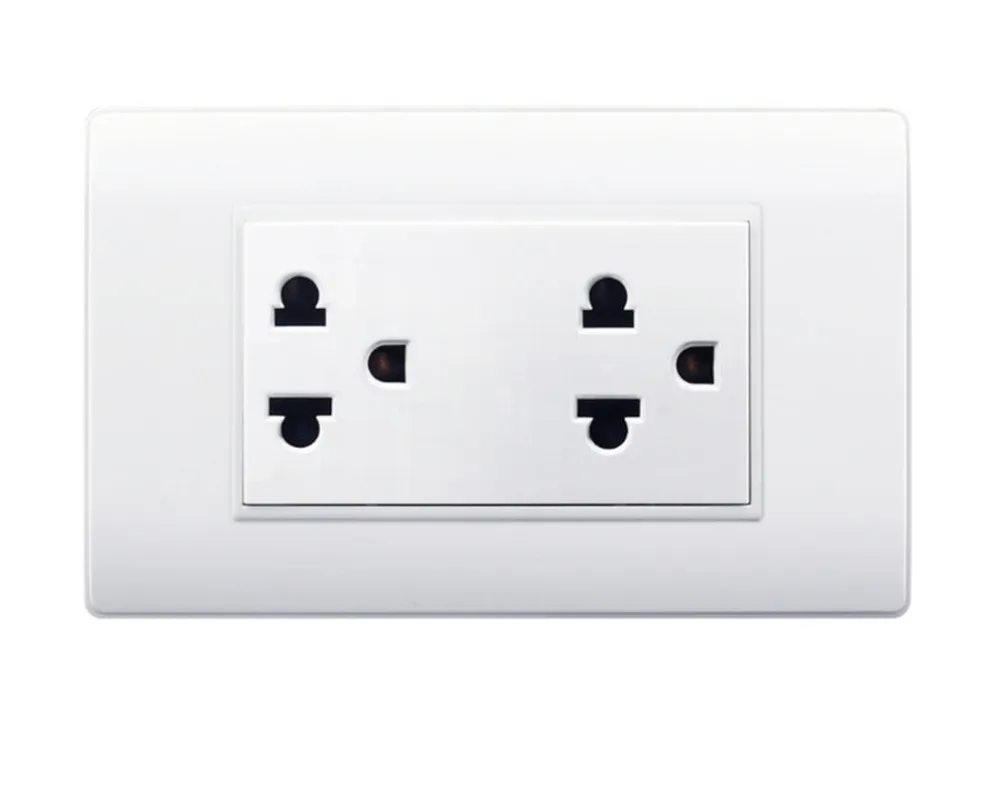 Штепсельная розетка Schuko стандарт Таиланда 2 комплекта тройная настенная 10 А 250 В