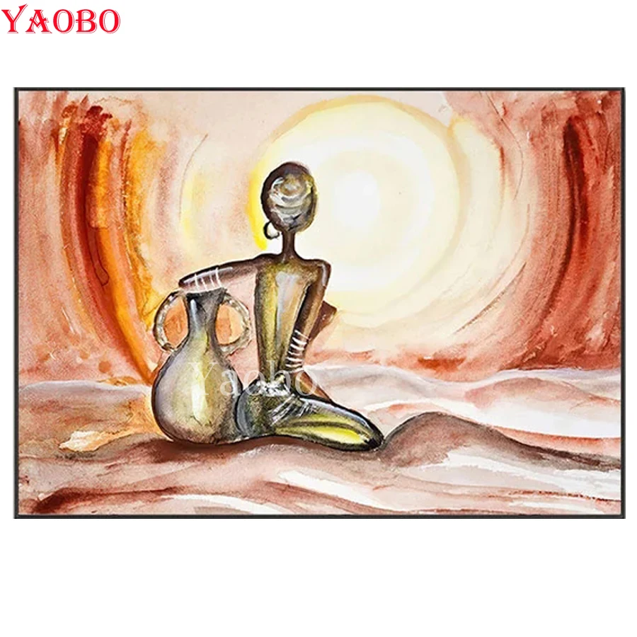 

5D, «сделай сам», алмазная живопись, абстрактное искусство, черные, сексуальные африканские женщины, наборы для вышивки крестиком, квадратные, круглые, алмазная вышивка