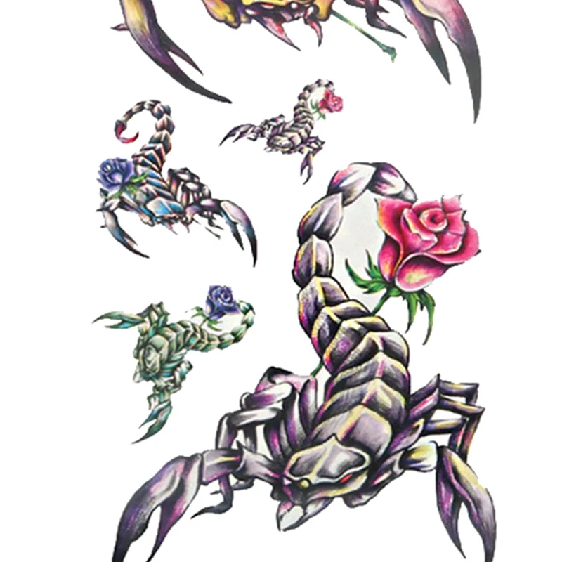 10 шт. 3D Сексуальная Временная флеш-тату для мужчин и женщин наклейки на плечо розы