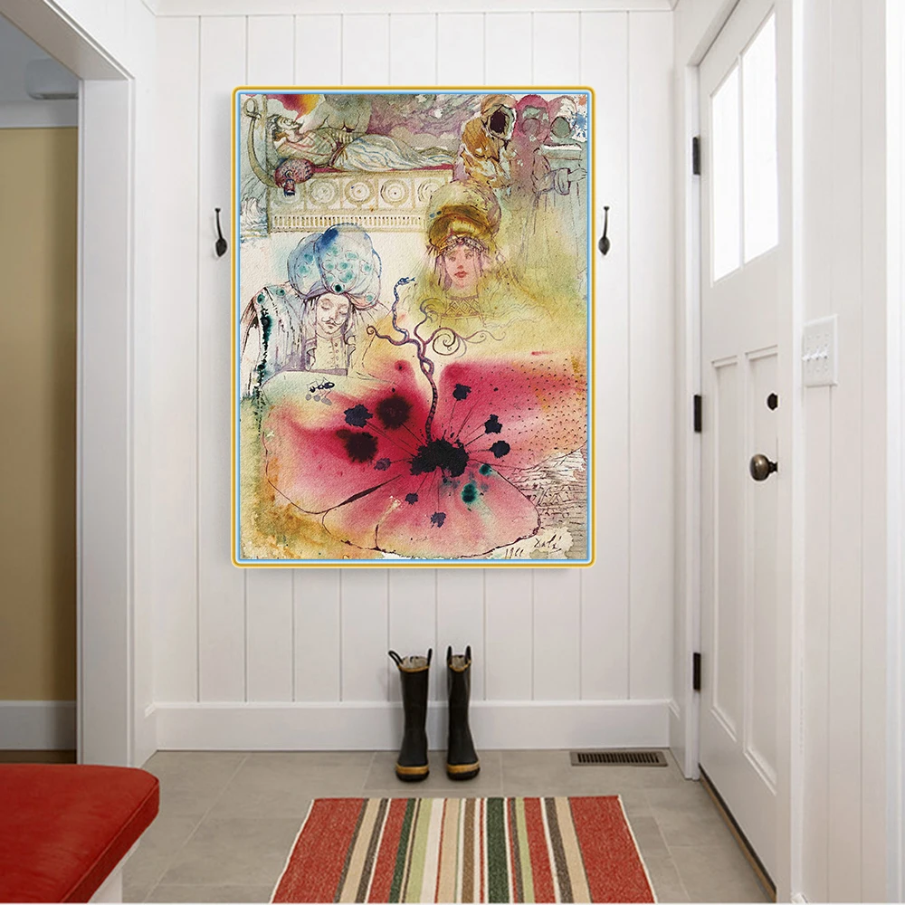 

Citon Salvador Dali《The Thousand and One Nights》Canvas Art Oil painting Artwork Poster Picture Modern Wall Decor Home Decoration