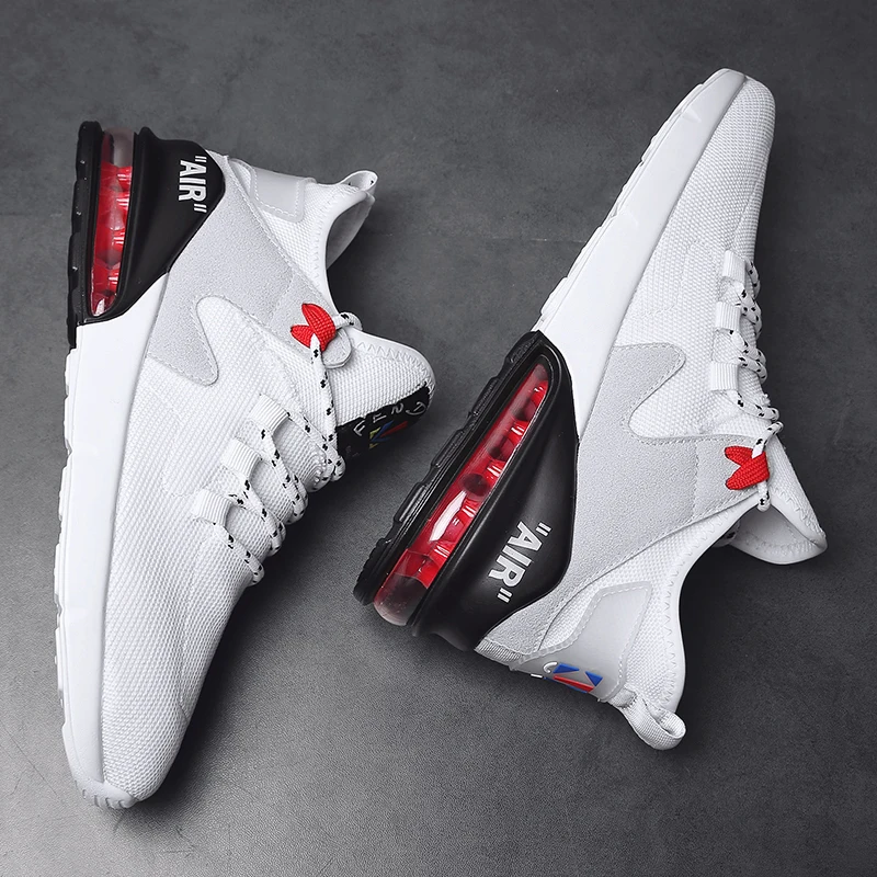 808white Мужские кроссовки Max Air уличная спортивная обувь с сеткой Ультралегкая дышащая Спортивная обувь для мужчин прогулочная тренировка бега трусцой обувь - Цвет: 808white