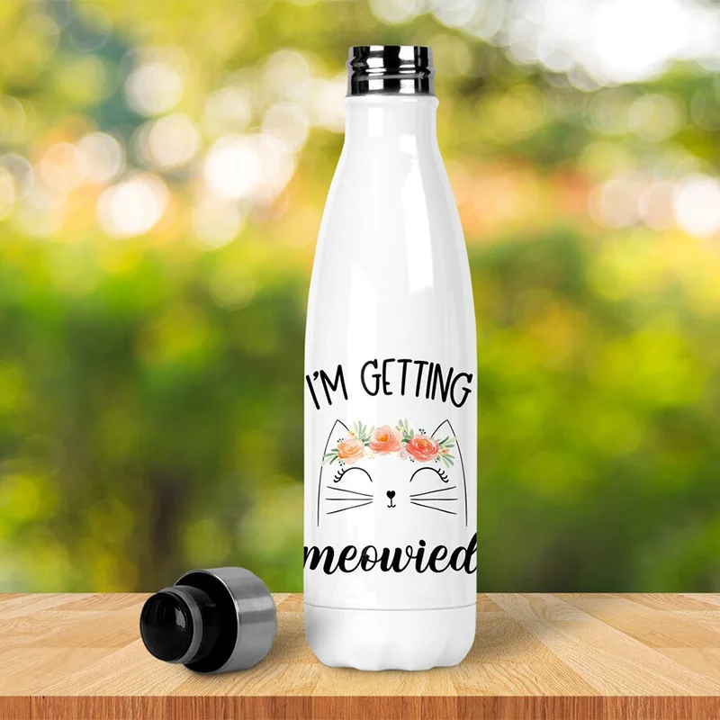 

Я получаю бутылку для воды для невесты для свадьбы помолвки кошки девичника Декорации для свадебного торжества
