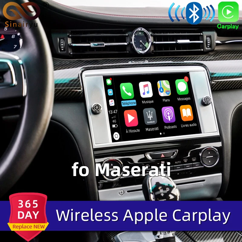 

Sinairyu Wifi Wireless Apple Car Play Carplay For Maserati Retrofit 2014-2016 Ghibli Quattroporte with iSO13/Android Mirroring