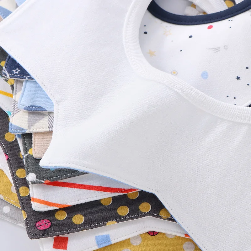 Хлопковая водонепроницаемая детская бандана со звездами слюнявчики с