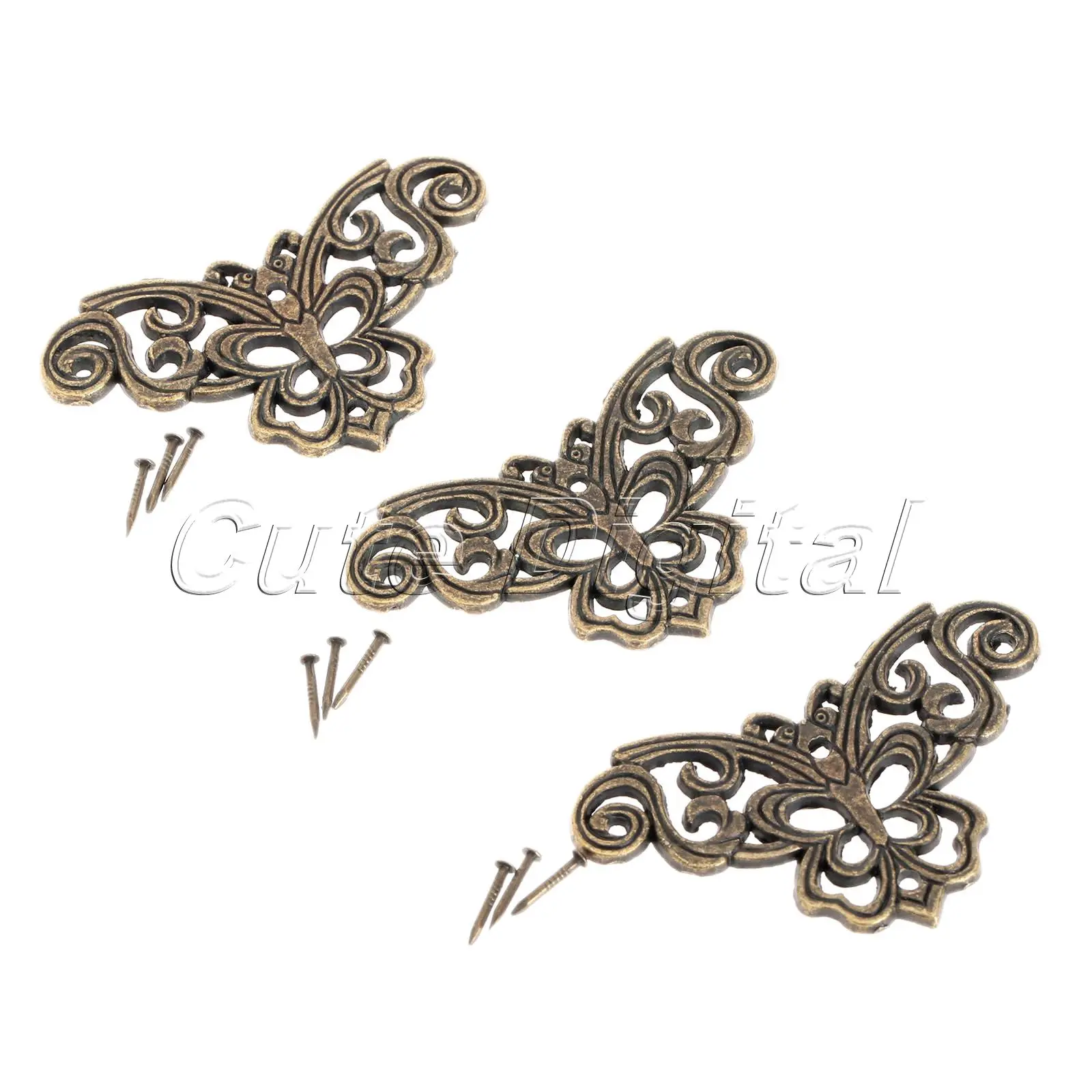 12 шт Металлические декоративные уголки кронштейн для мебель деревянный ящик