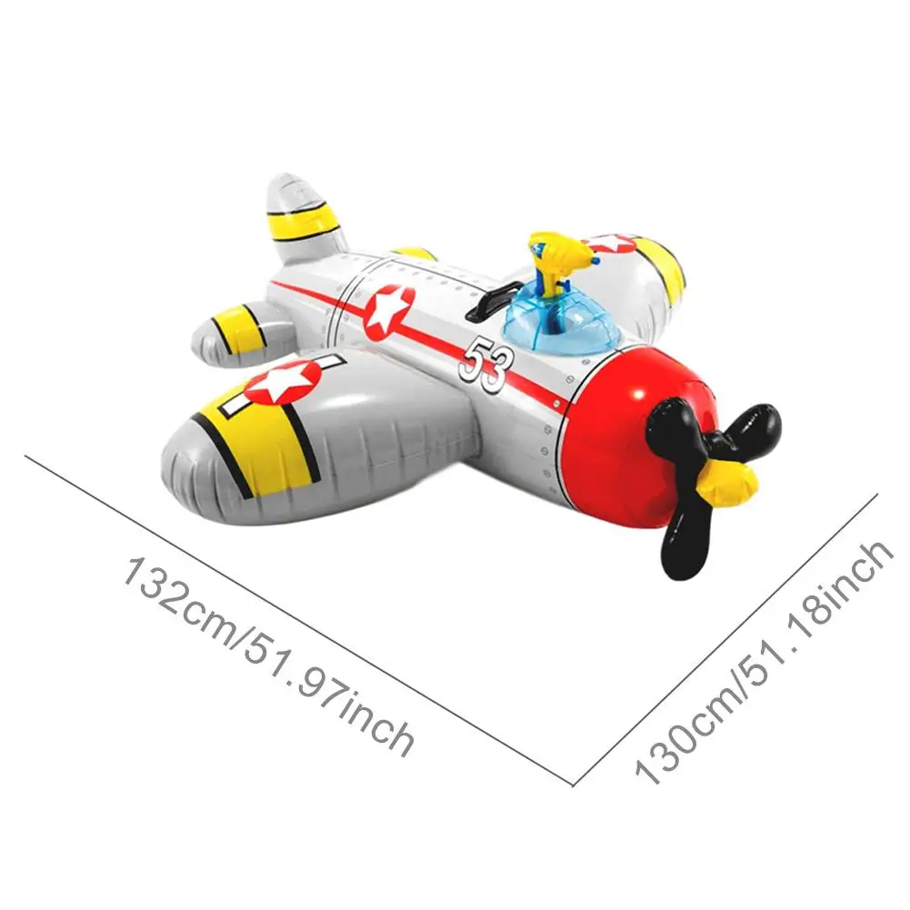 

Float Airplane Durable Inflatable Ride-on Squirter Fighter Plane Water Toy For Children Over 3 Years Old