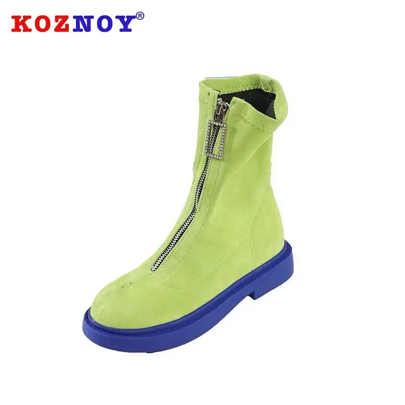 Koznoy/осенние женские модные ботинки Прямая поставка Яркие цвета Дышащая обувь на