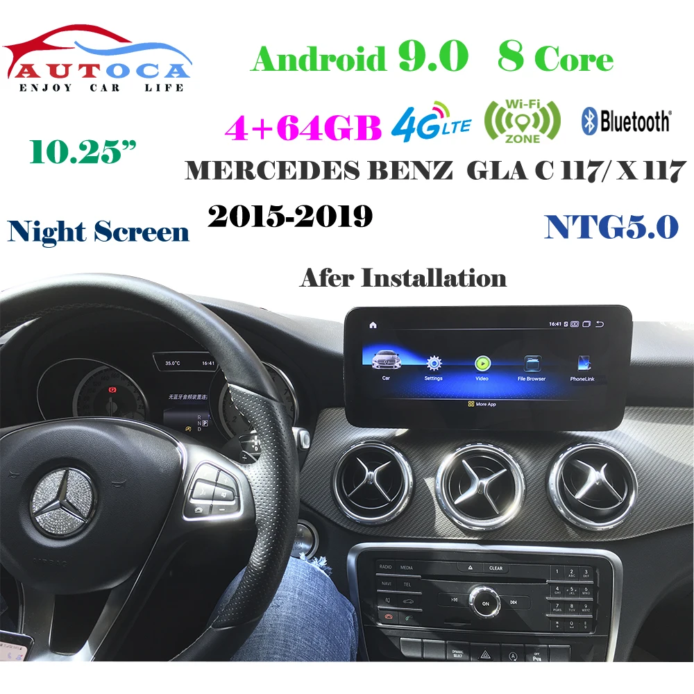 4G 10 25 &quotAndroid дисплей для MERCEDES BENZ GLA X156 2016 2019 навигация радио стереоприборная