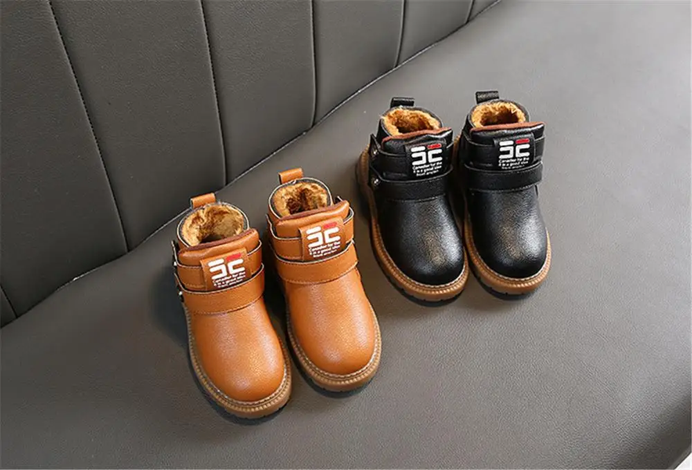 

XIaying Smile Boys' cotton shoes winter Plush 2019 new children's shoes small and medium children's thickened winter shoes 8916