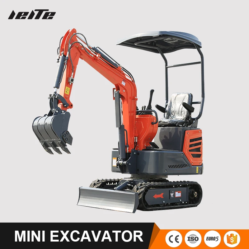 Chinese 1000 Kg 1 Ton 2 Ton 3 Ton Top Quality Hydraulic Small  Digger  Crawler Mini Excavator Factory Delivery Can Customization