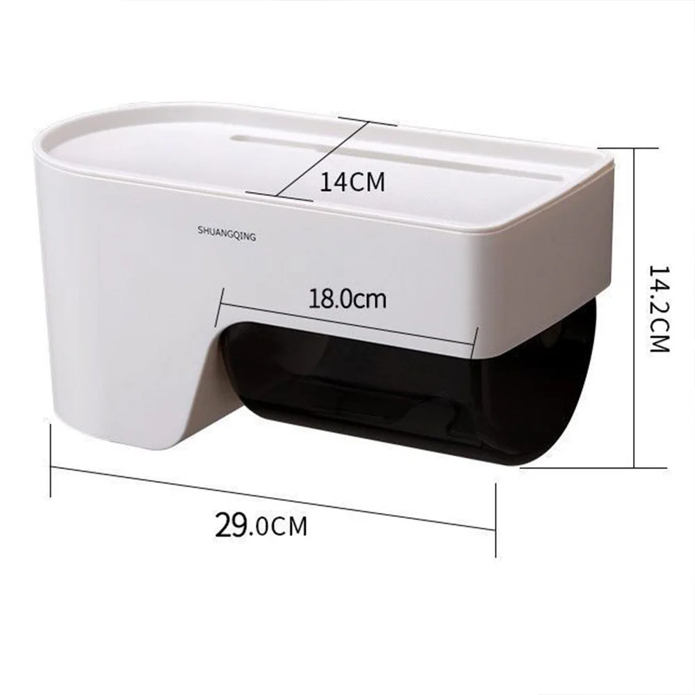

Toilet Paper Holder Rack Waterproof Wall-Mounted Toilet Tissue Box Roll Paper Storage Box Bathroom Accessories Free Punching