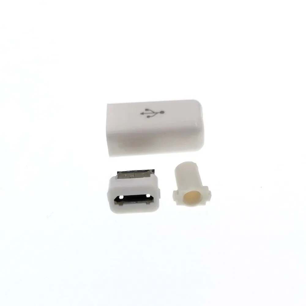 10 комплектов сделай сам Micro USB Тип B гнездо 5pin четыре шт. в сборе разъем штепсельная