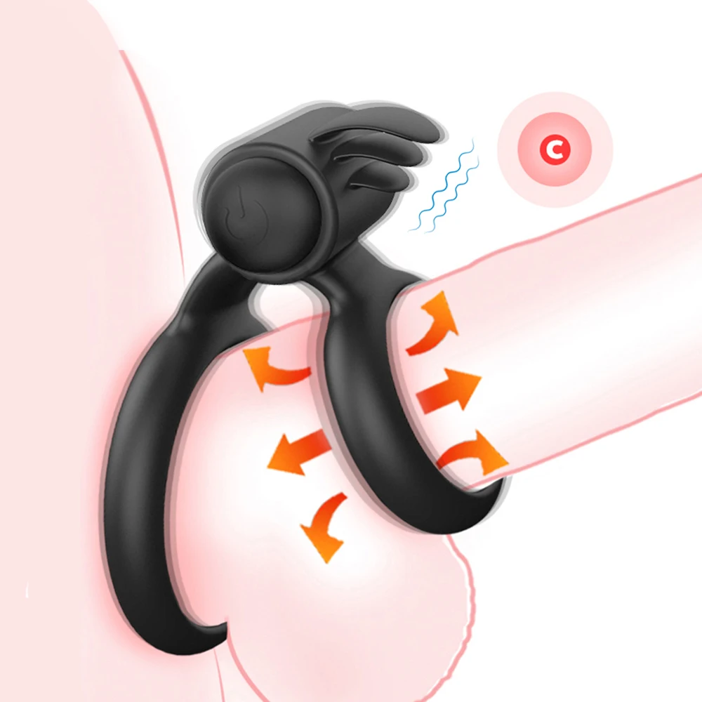 Двойное кольцо для задержки эякуляции|Эрекционные кольца| |