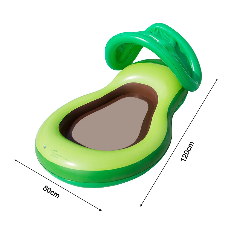 

Avocado Shape Inflatable Floating Row Air Mattress Swimming Pool Water Sports Chair Outdoor Summer Beach Entertainment