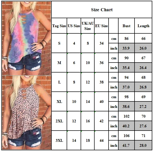 

Womens Leopard Printed Sleeveless Tank Tops Ladies Summer Casual Blouse T Shirt