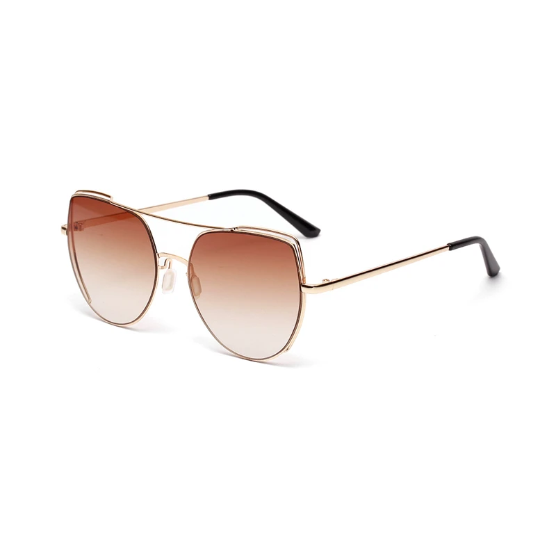 Кошачий глаз металлические солнцезащитные очки 2019 личности ретро большая