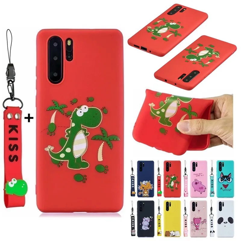 Милый чехол ремешок с кошкой Свинкой для Huawei Nova 3i 3e 4e 5i Pro P20 P30 Lite мягкий
