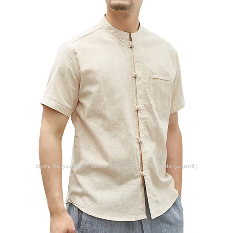 Традиционная блузка в китайском стиле ханьфу у Тан мужской костюм чонсам